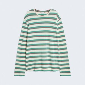 Lime Jersey Long Sleeve in Stripe